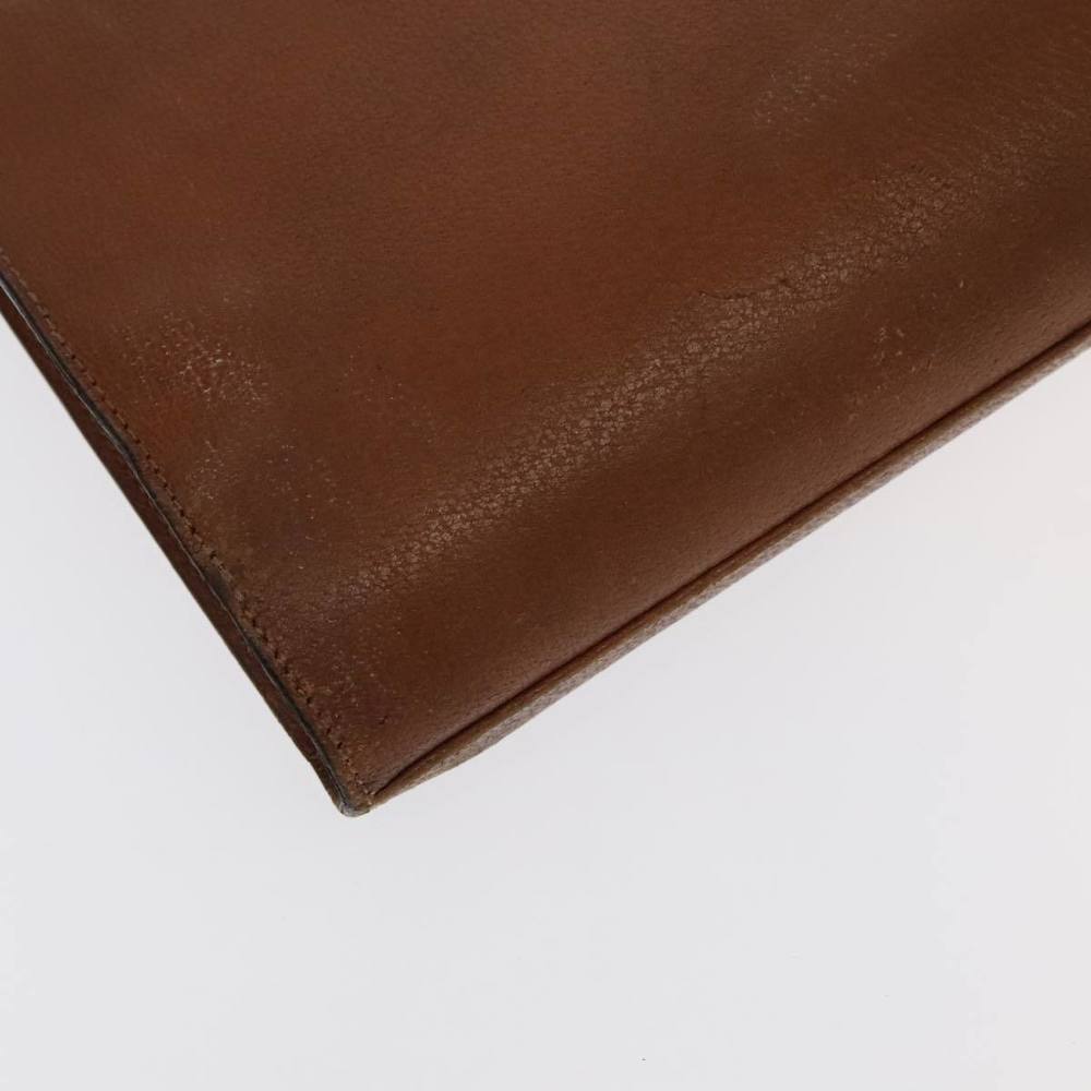 GUCCI Bamboo Business Bag Leather Brown Gold 1529593675 Auth ti2591 - Picture 13 of 16